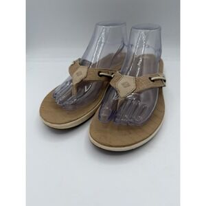 Sperry Top Slider Sandals Flip Flops Tan Comfort Women's Size 9